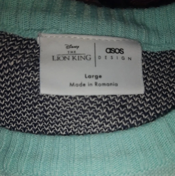 "Zazu" The Lion King Pale Blue Dbl Layer Jumper Unisex Large Disney @ASOS - Picture 4 of 9